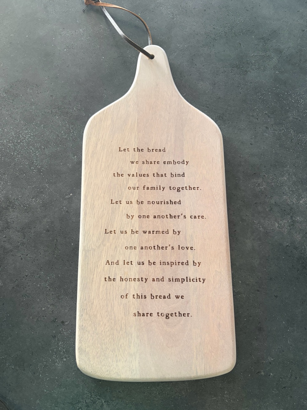 Wood Veneer Serving Paddle with Script